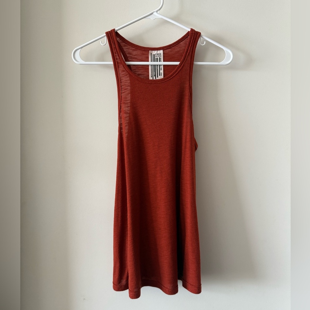 Free People Ribbed Racerback Swing Tank